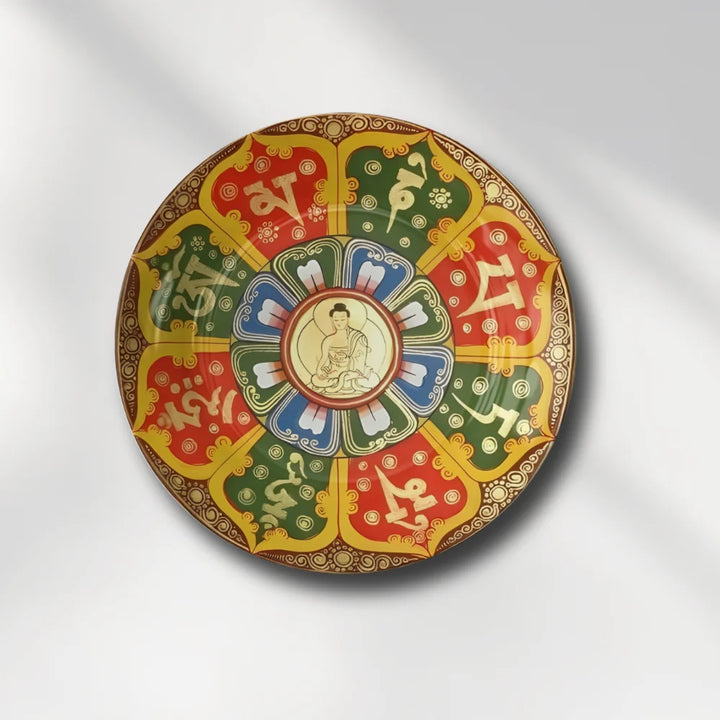 Tibetan Buddha Mantra Art Plate
