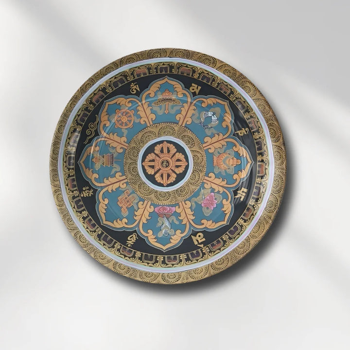 Tibetan Eight Symbols Art Plate