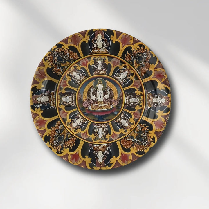 Tibetan Deity Circle Art Plate