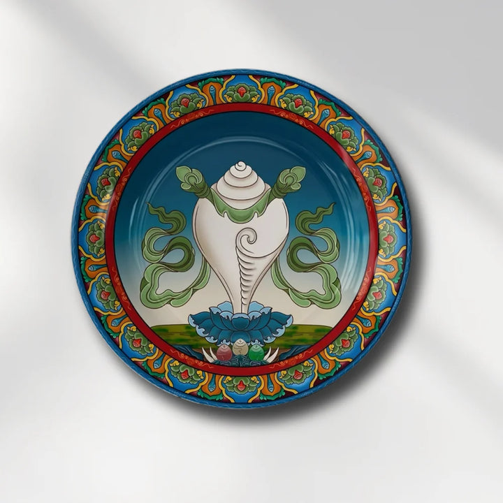 Tibetan Sacred Conch Art Plate