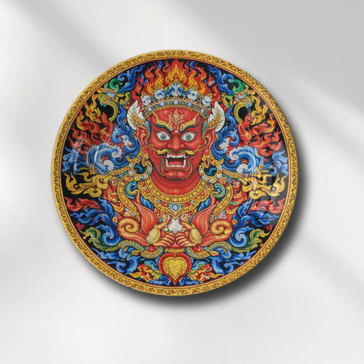 Tibetan Wrathful Deity Art Plate
