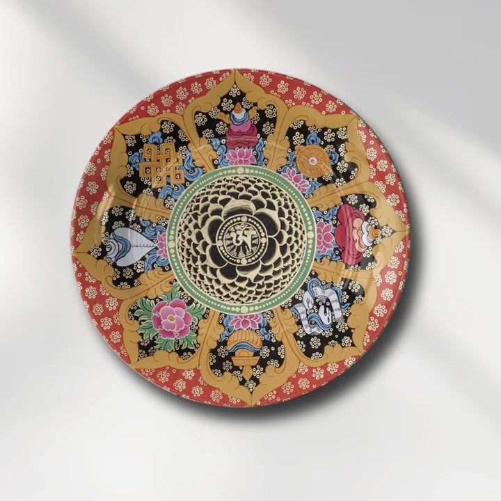 Tibetan Sacred Lotus Art Plate