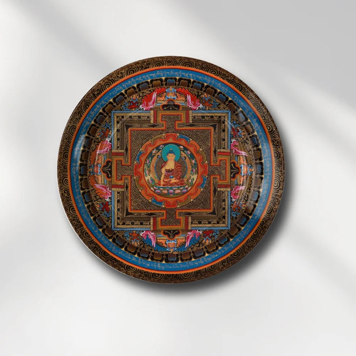 Tibetan Buddha Mandala Art Plate