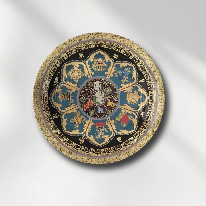 Tibetan Auspicious Mandala Art Plate