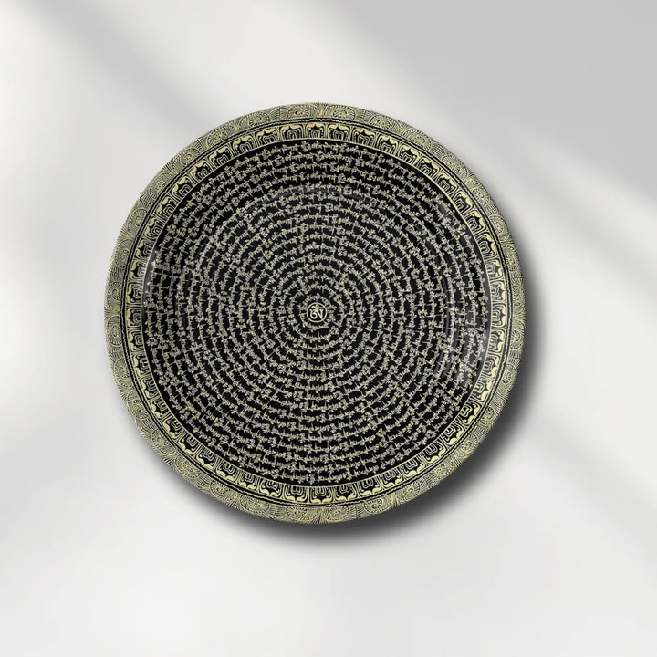 Tibetan Mantra Wheel Art Plate
