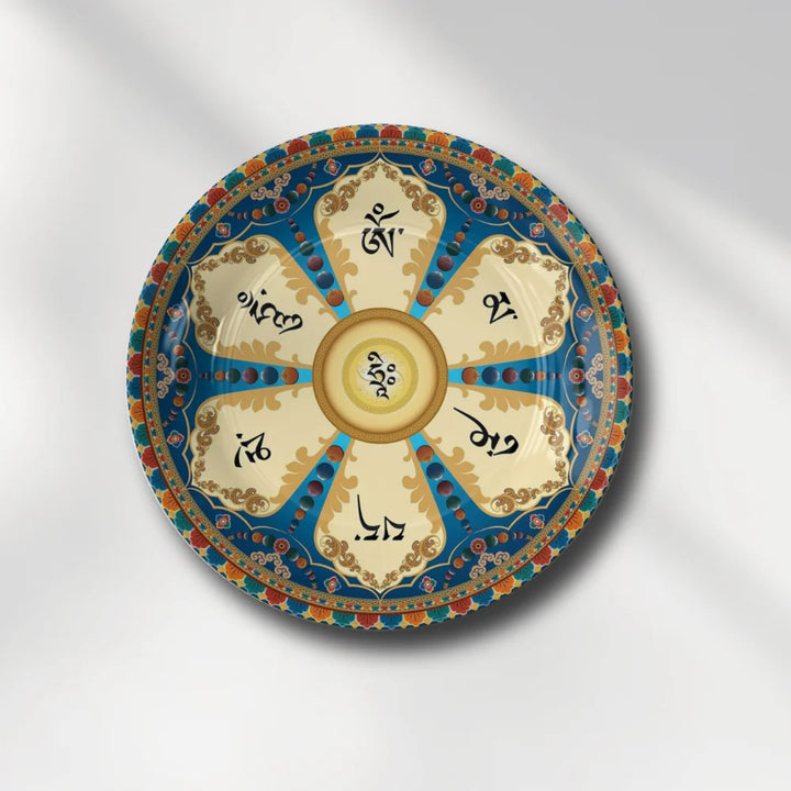 Tibetan Sacred Petal Art Plate