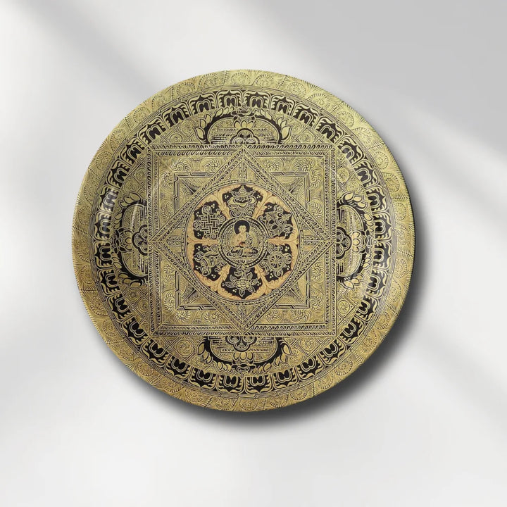 Golden Sacred Geometry Art Plate