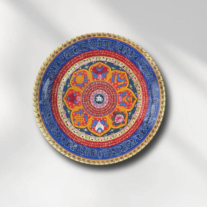 Tibetan Sacred Mantra Art Plate