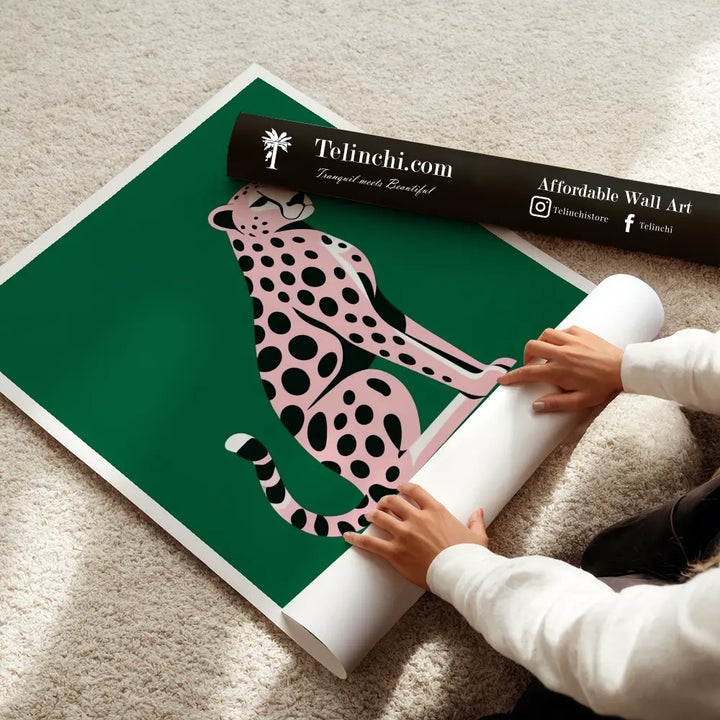 Pink Cheetah Art