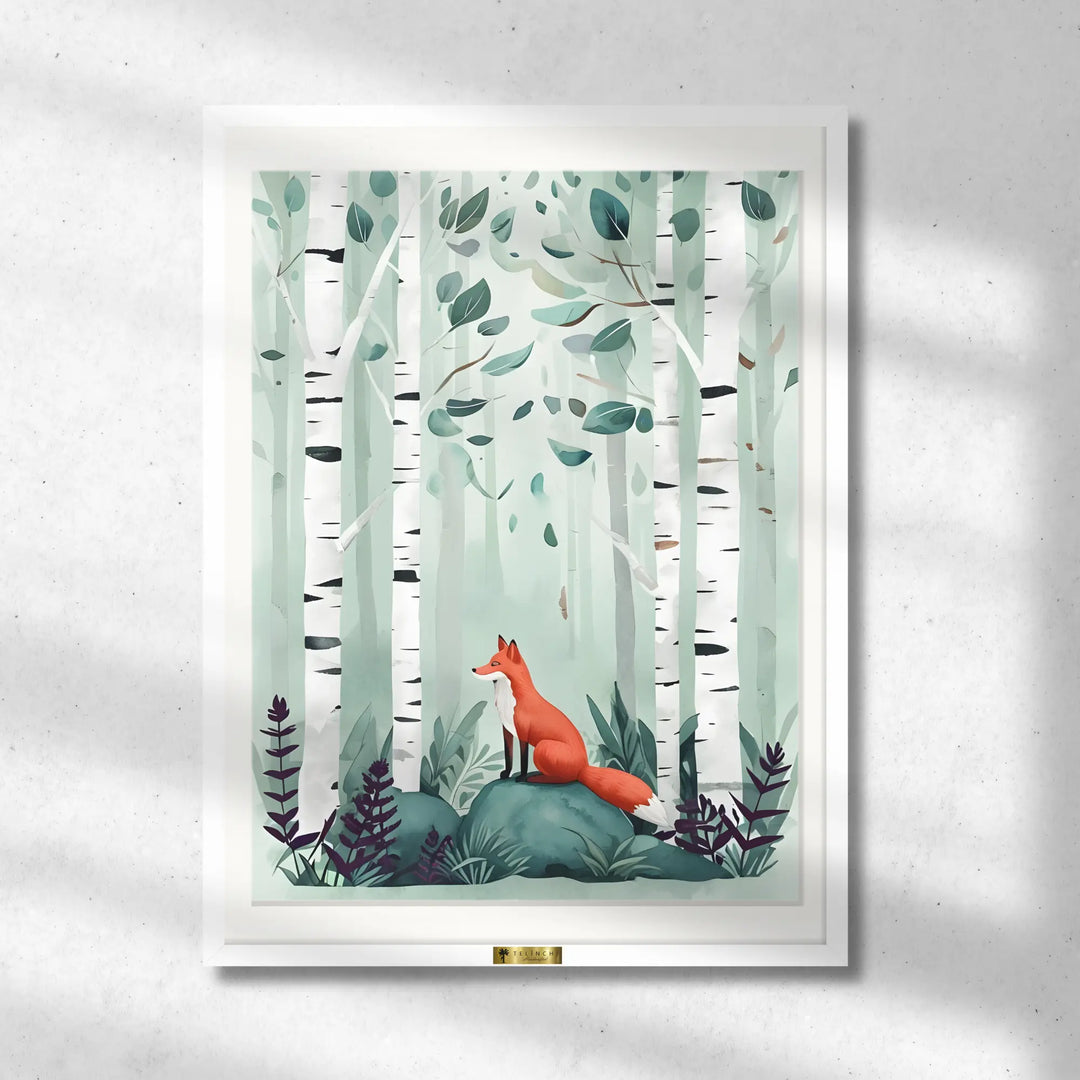 Fox in the Birch Grove