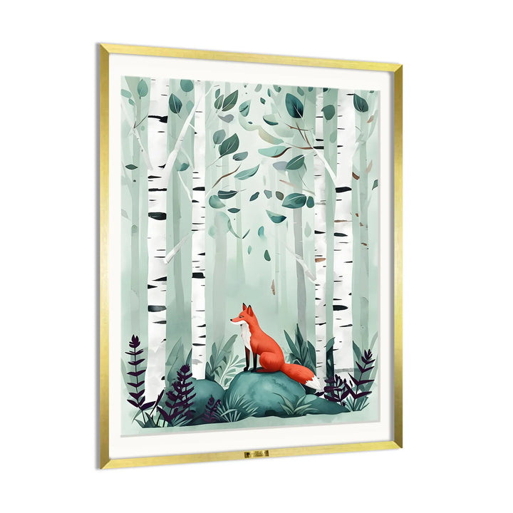Fox in the Birch Grove