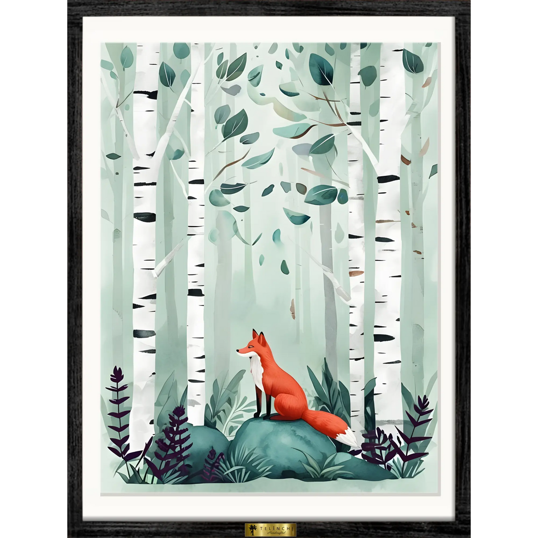 Fox in the Birch Grove
