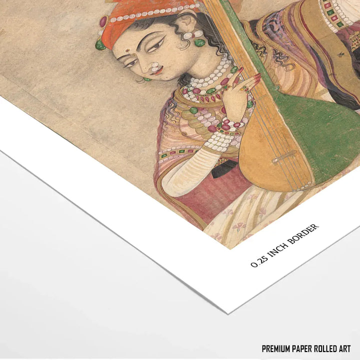 Courtesan Playing a Sitar