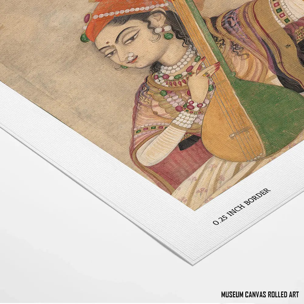 Courtesan Playing a Sitar