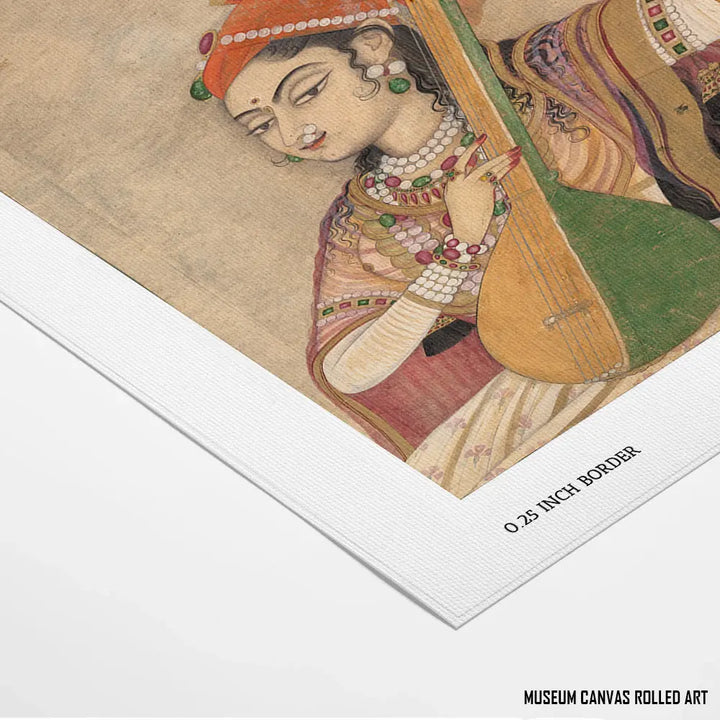 Courtesan Playing a Sitar