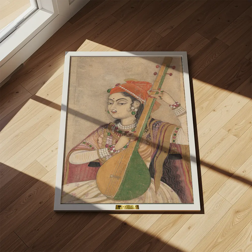 Courtesan Playing a Sitar