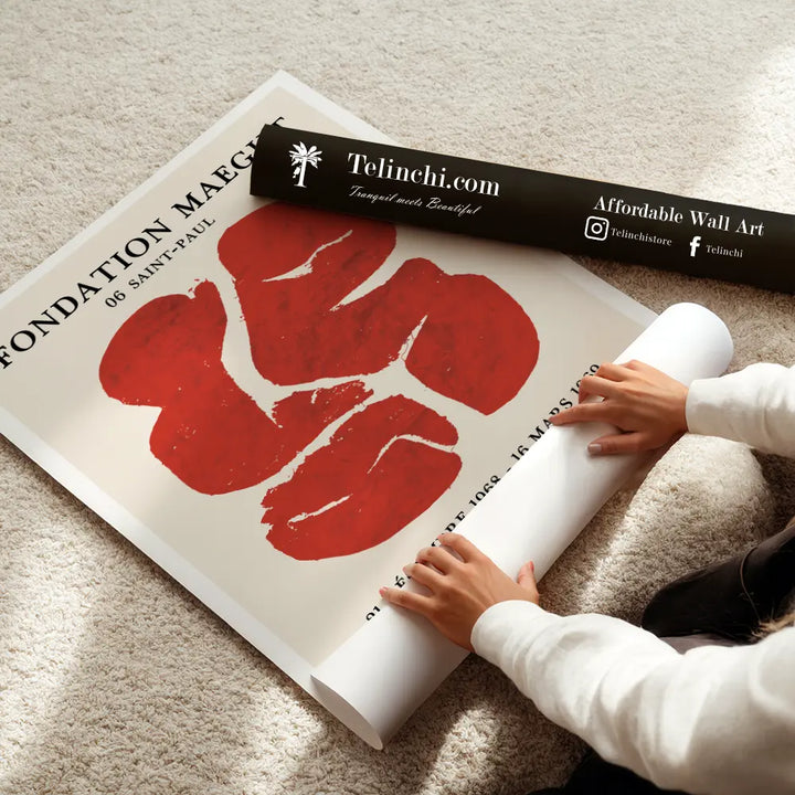 Red Abstract by Simon Hantaï