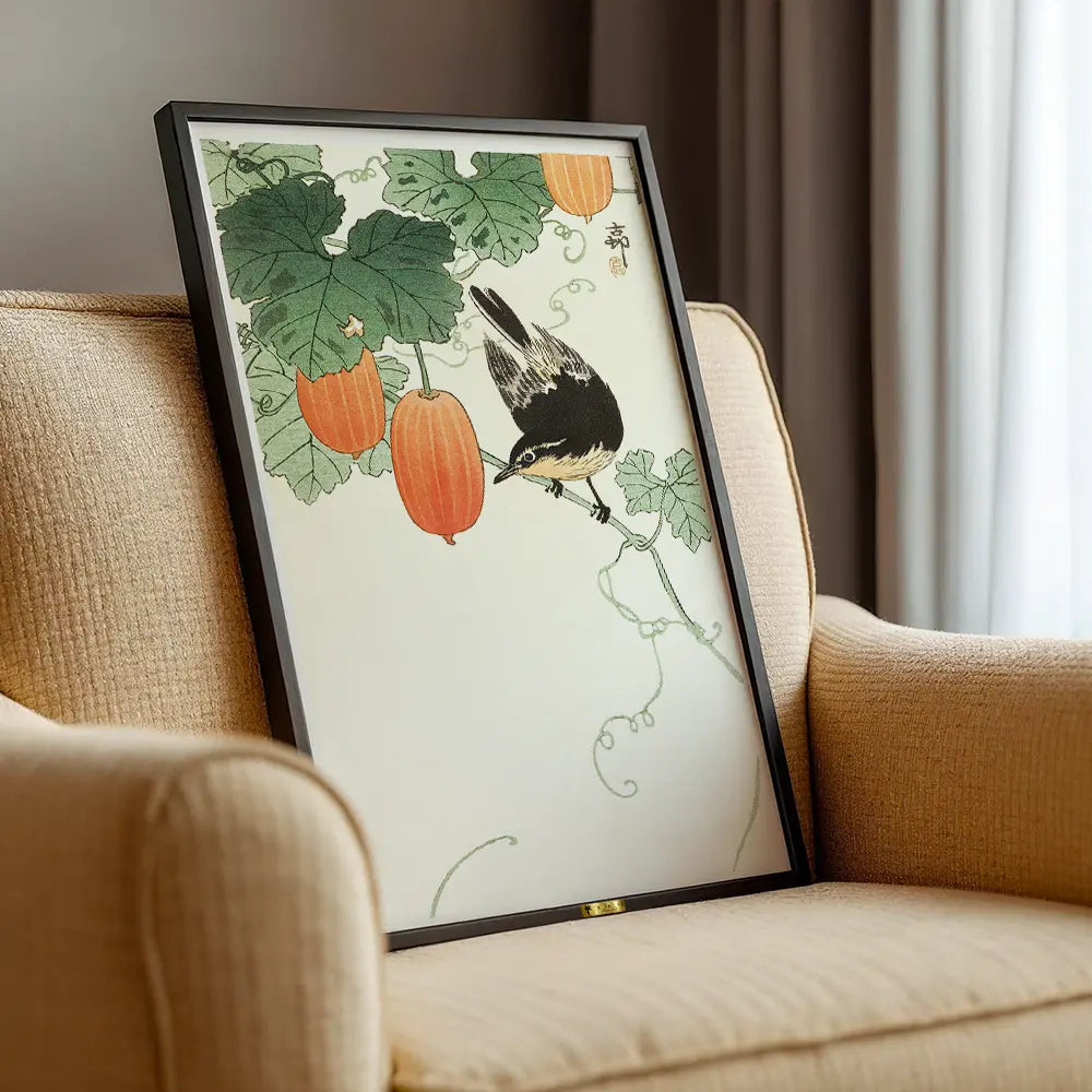 Bird and Gourds by Ohara Koson - Telinchi