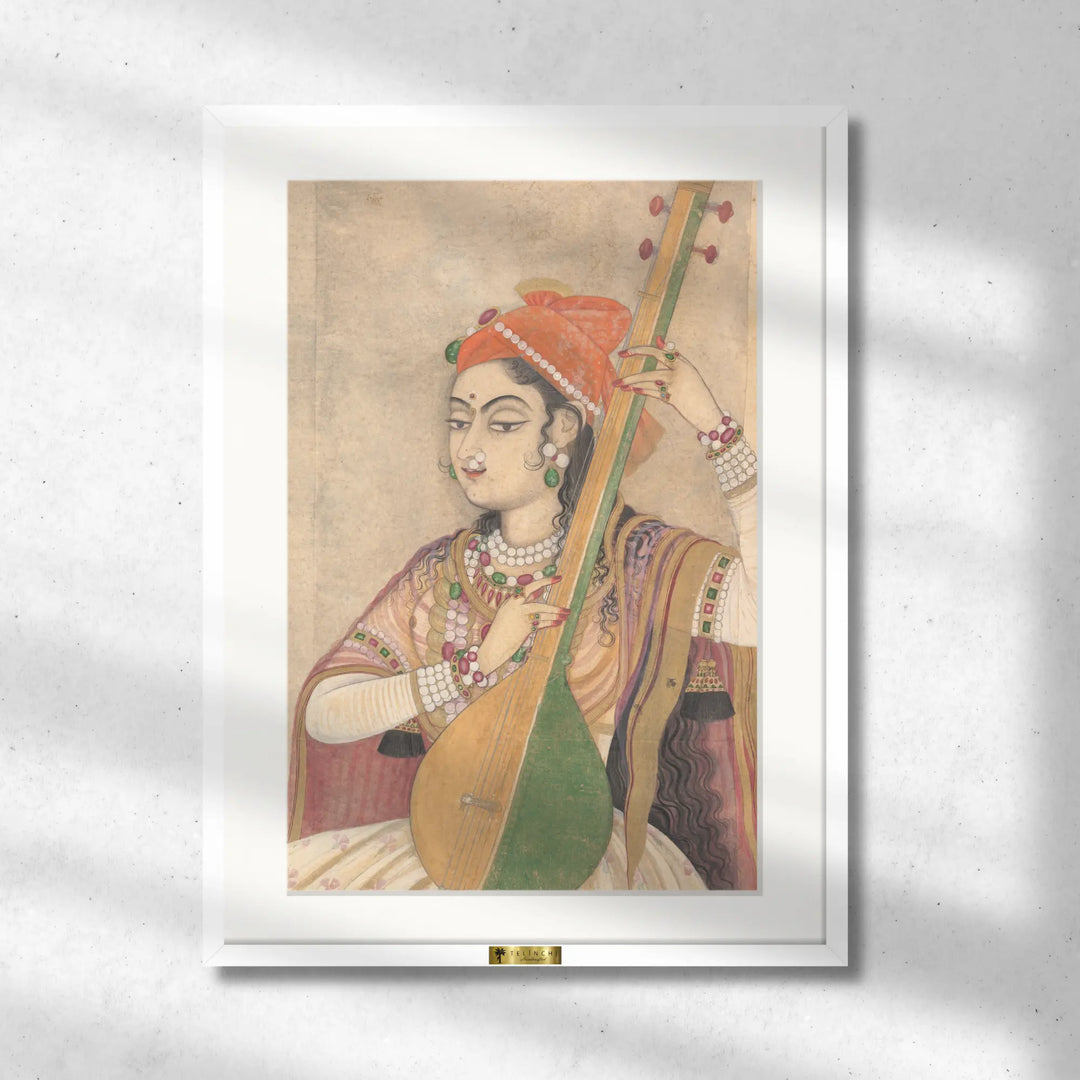 Courtesan Playing a Sitar