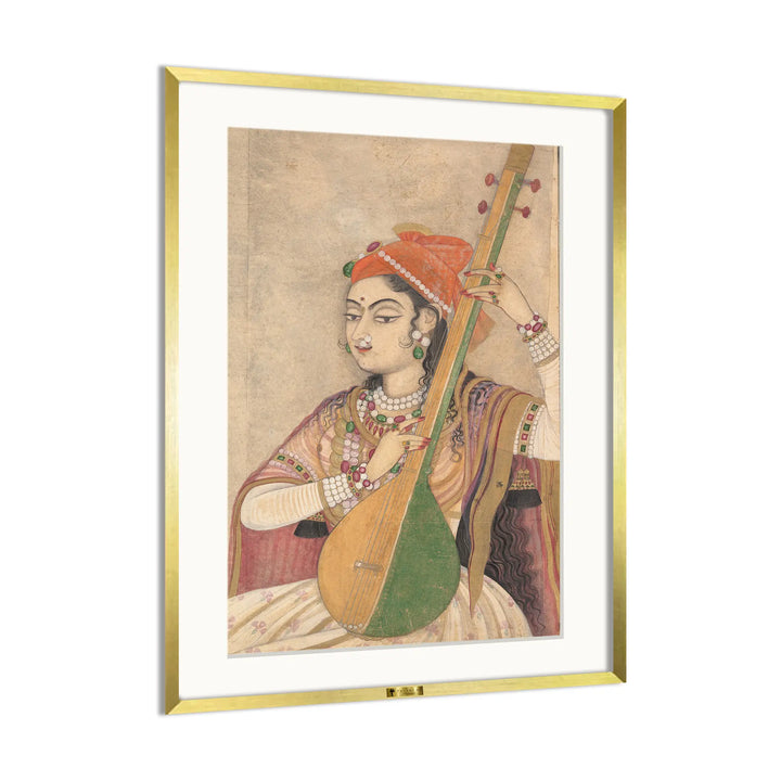 Courtesan Playing a Sitar