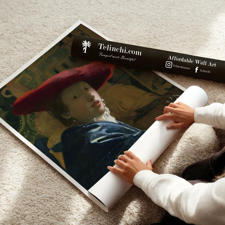 Girl with the Red Hat by Johannes Vermeer