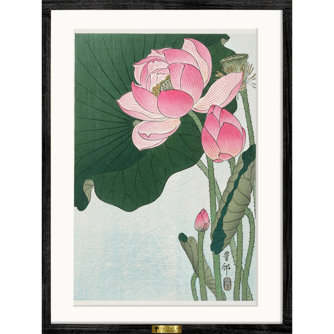 Lotus Elegance by Ohara Koson