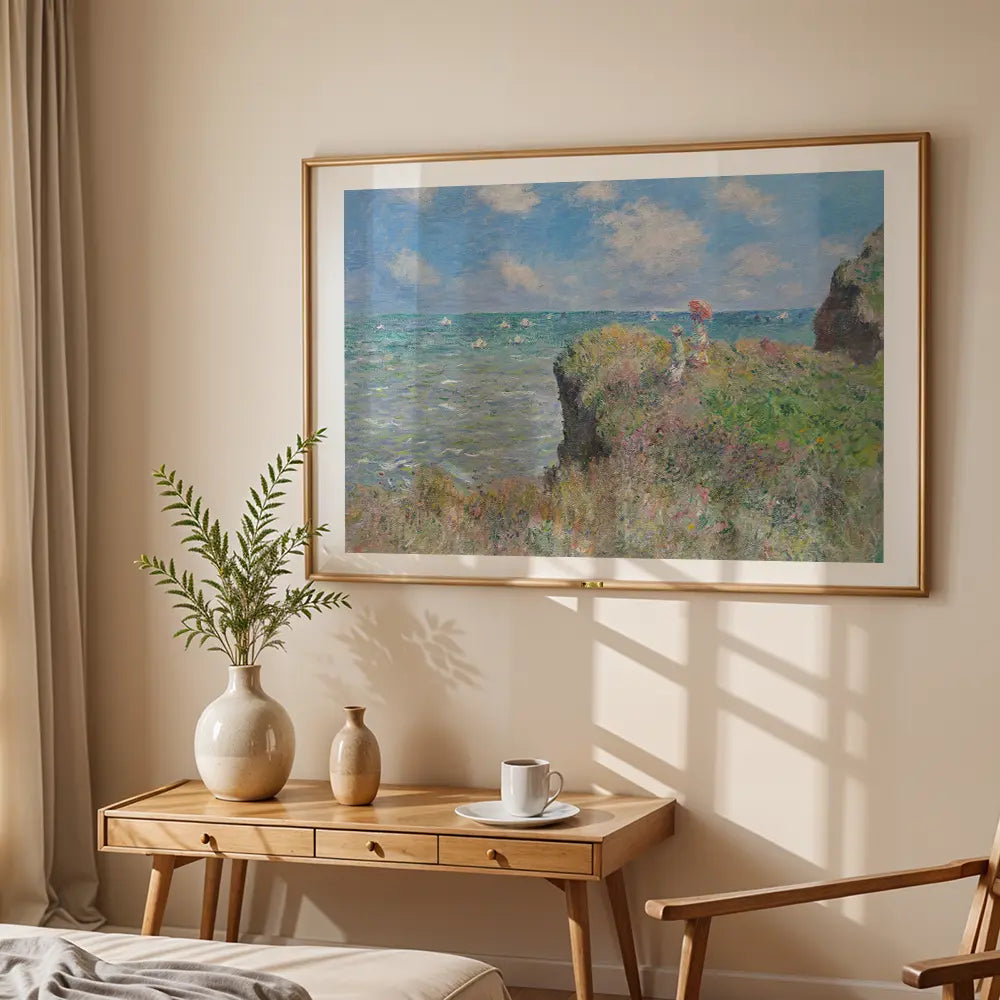 The Cliff Walk at Pourville by, Claude Monet Art Painting