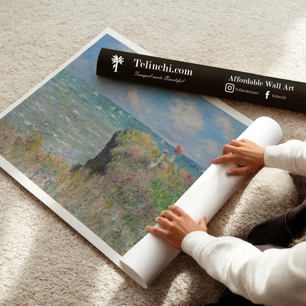 The Cliff Walk at Pourville by, Claude Monet Art Painting