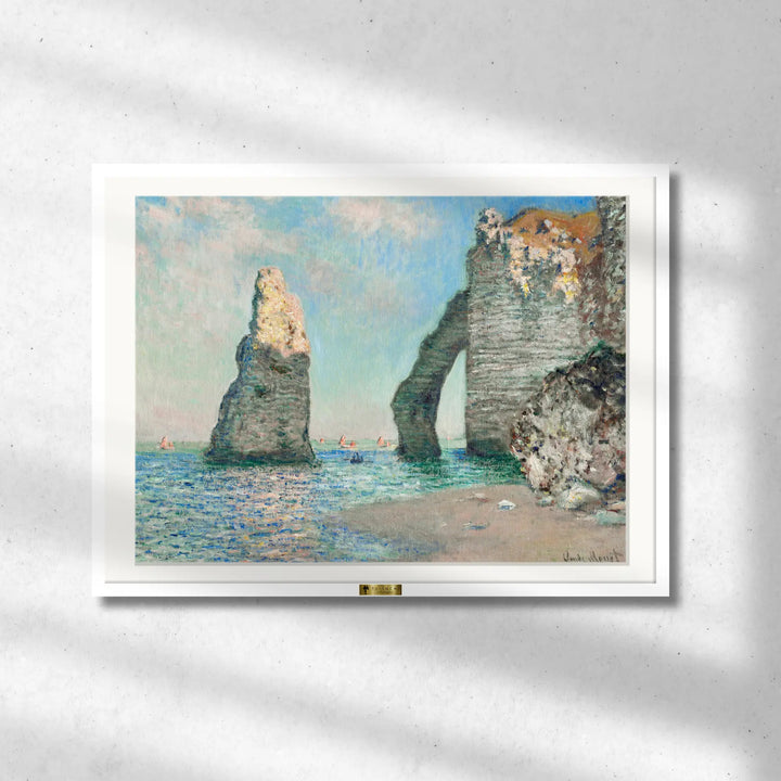 The Cliff by, Claude Monet Painting