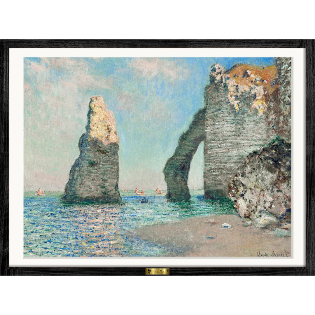 The Cliff by, Claude Monet Painting