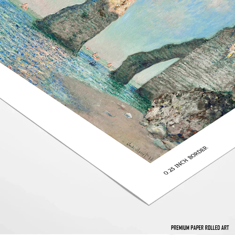 The Cliff by, Claude Monet Painting