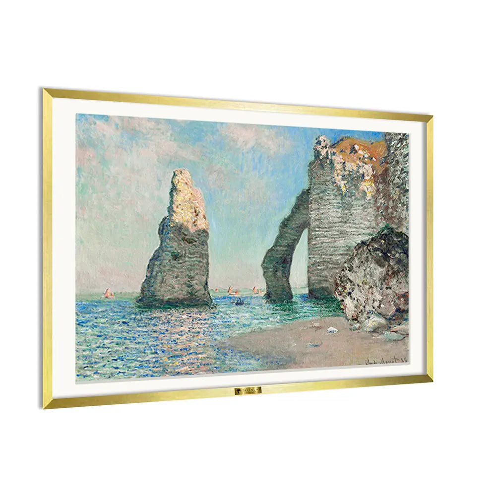 The Cliff by, Claude Monet Painting