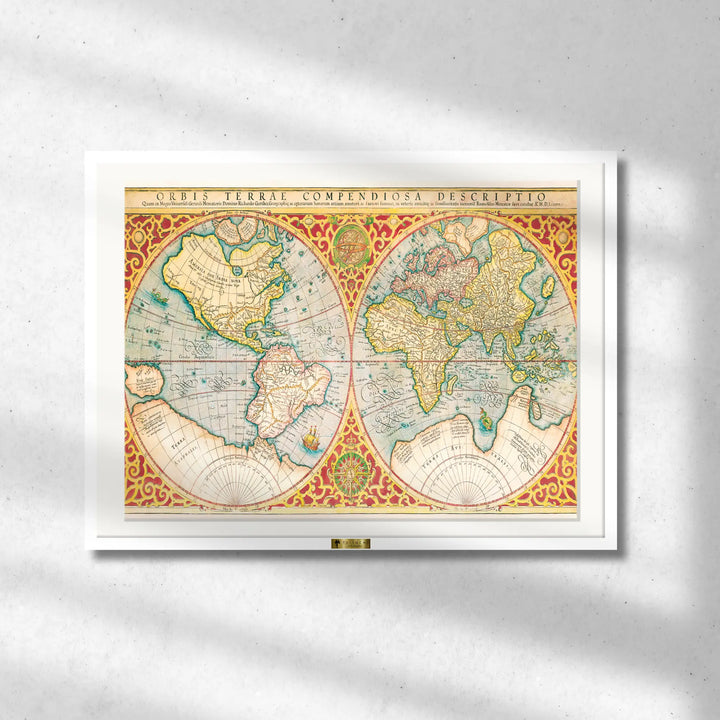 Vintage World Map by Frederick de Wit