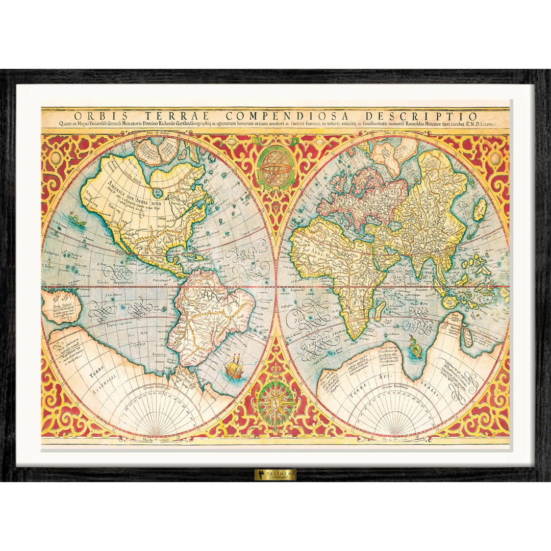 Vintage World Map by Frederick de Wit