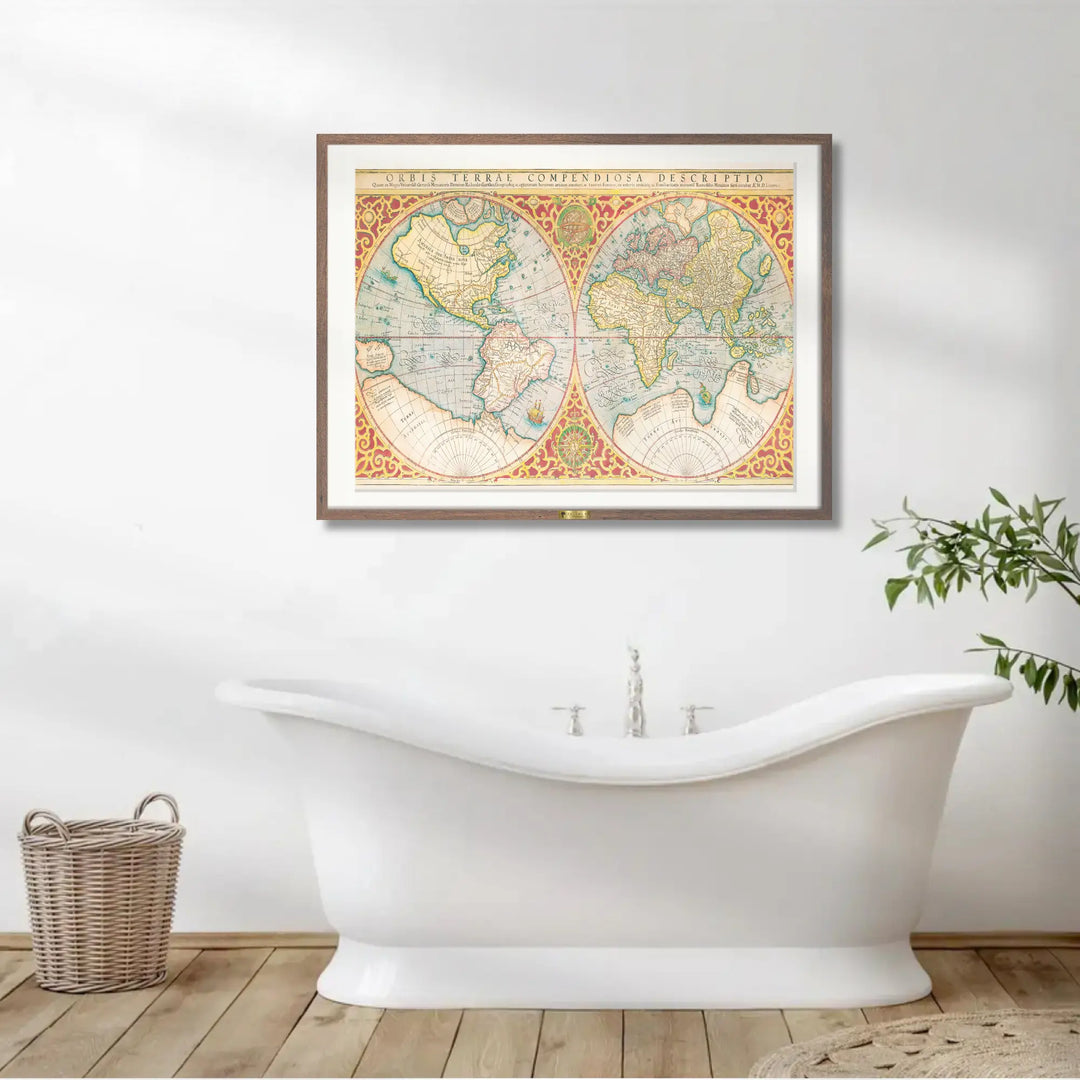 Vintage World Map by Frederick de Wit