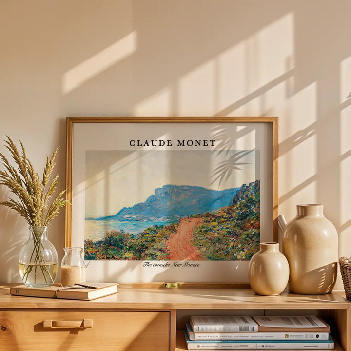 Monet's Corniche View by, Claude Monet Painting