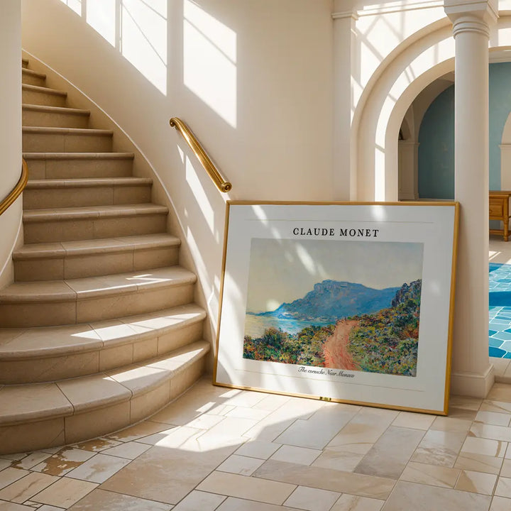 Monet's Corniche View by, Claude Monet Painting