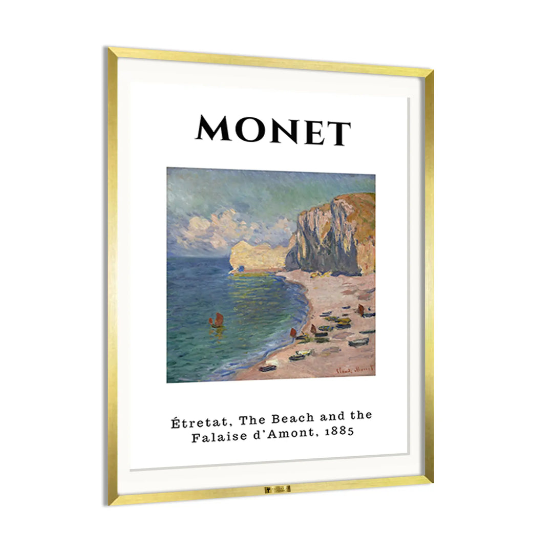Étretat Beach, Claude Monet Painting