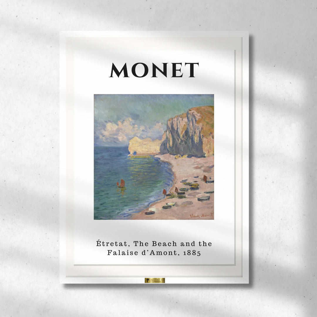 Étretat Beach, Claude Monet Painting