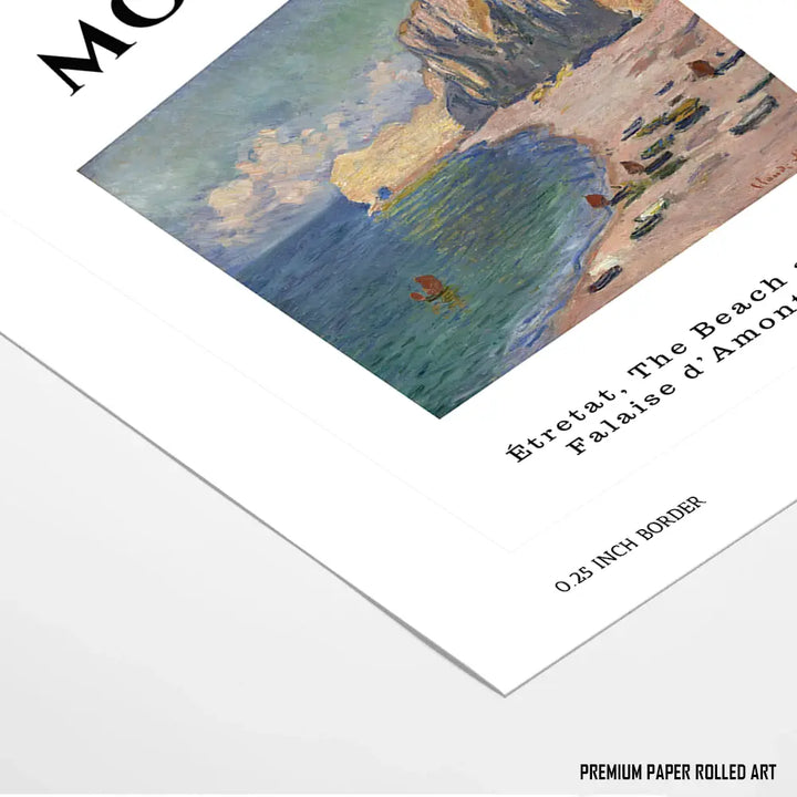 Étretat Beach, Claude Monet Painting