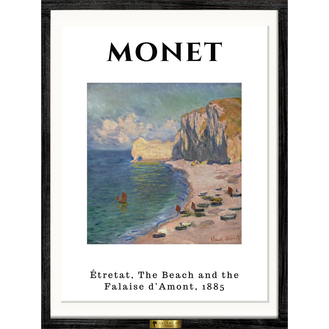 Étretat Beach, Claude Monet Painting