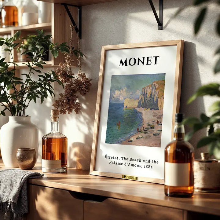 Étretat Beach, Claude Monet Painting