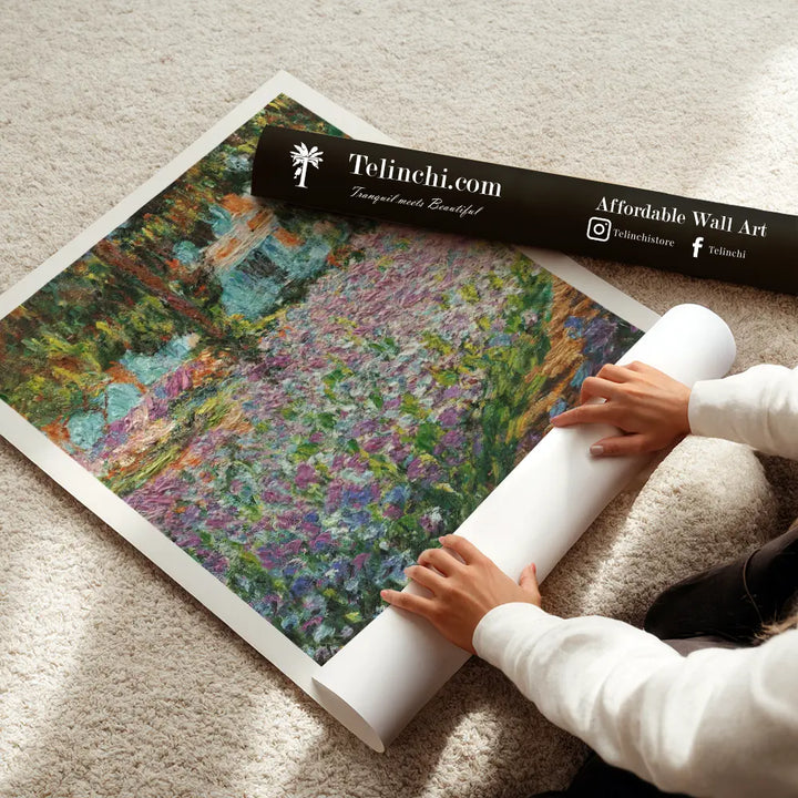 Giverny Garden Bliss, Claude Monet Popular Painting