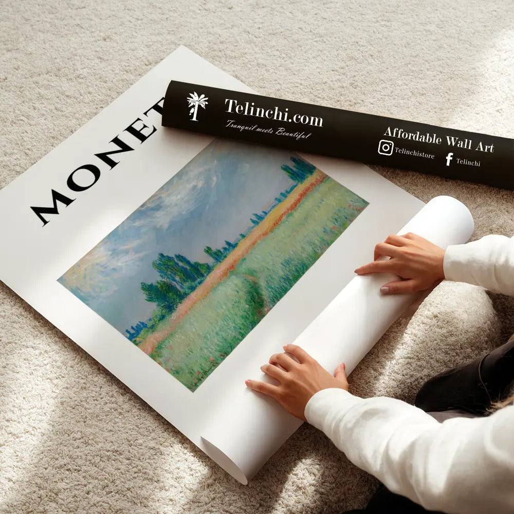 Golden Wheat Fields, Claude Monet Art Painting