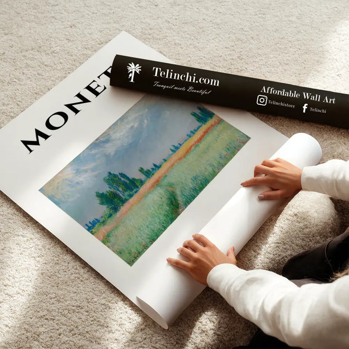 Golden Wheat Fields, Claude Monet Art Painting