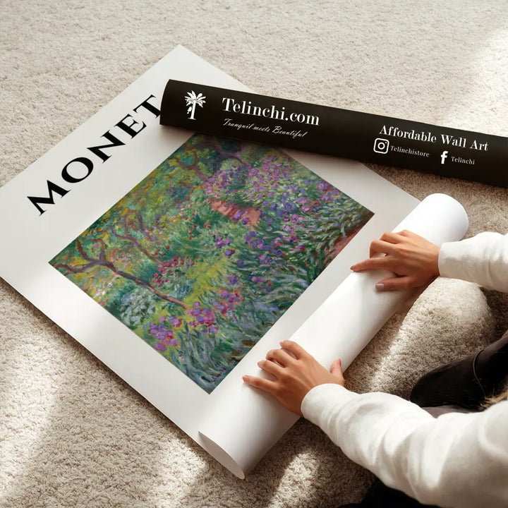 Artists Garden in Giverny, Claude Monet Popular Painting