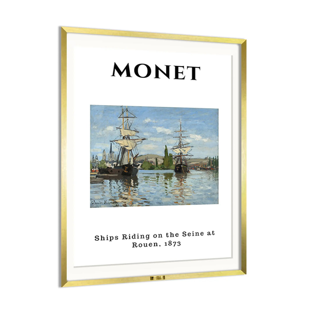 Sailboats by the Seine, Claude Monet Popular Painting
