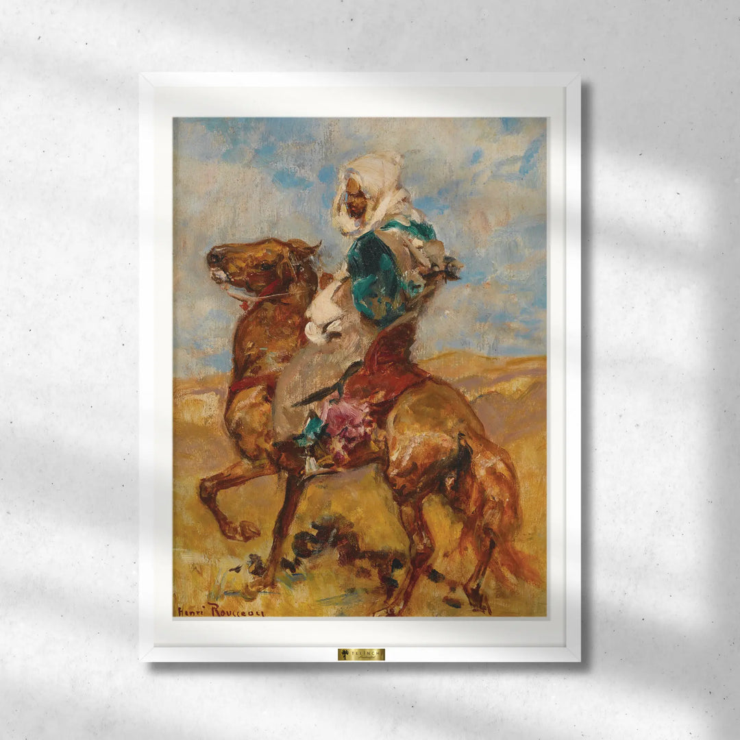 North African on Horseback by Henri Rousseau