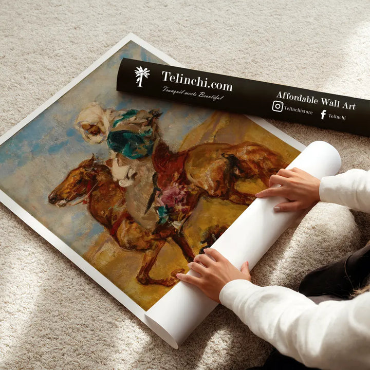 North African on Horseback by Henri Rousseau