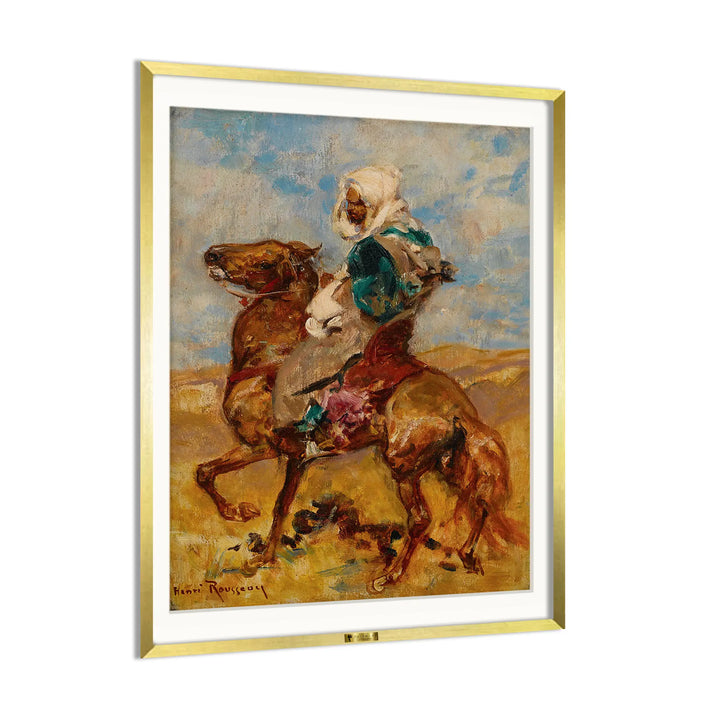 North African on Horseback by Henri Rousseau